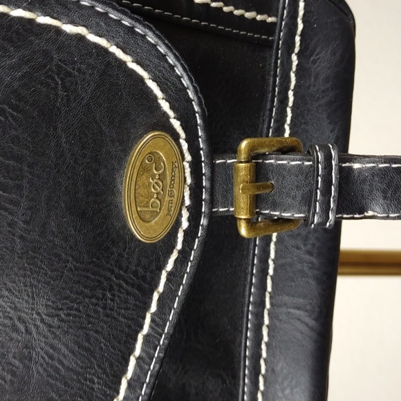 Boc Born Concept Black Faux Leather Backpack Purse Bag Vegan - Picture 15 of 16